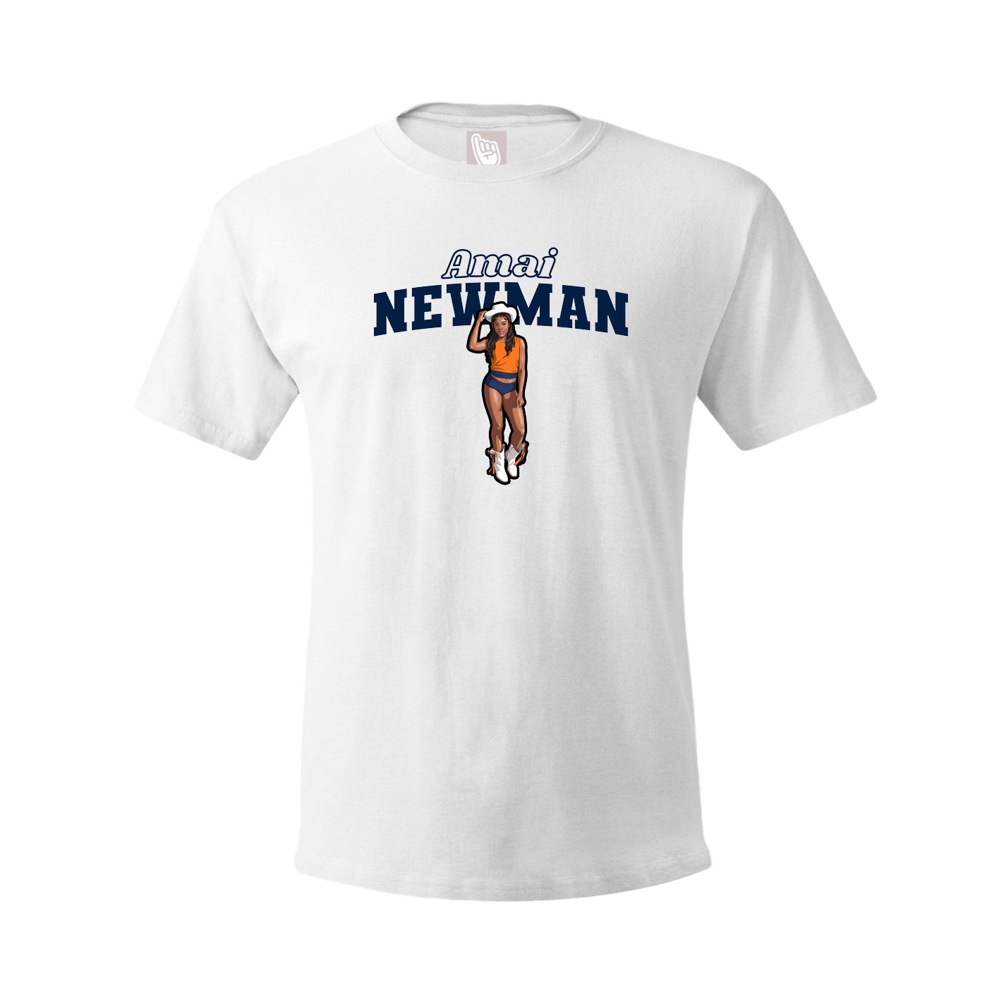 Youth Tee — Name Arch in White