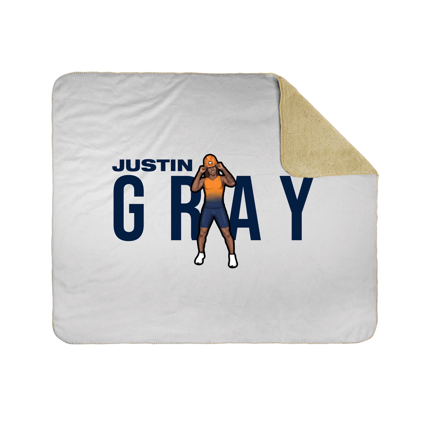 Throw Blanket — Player Name in White