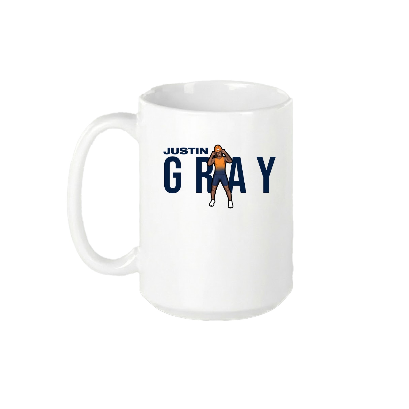 15oz Coffee Mug — Player Name in White