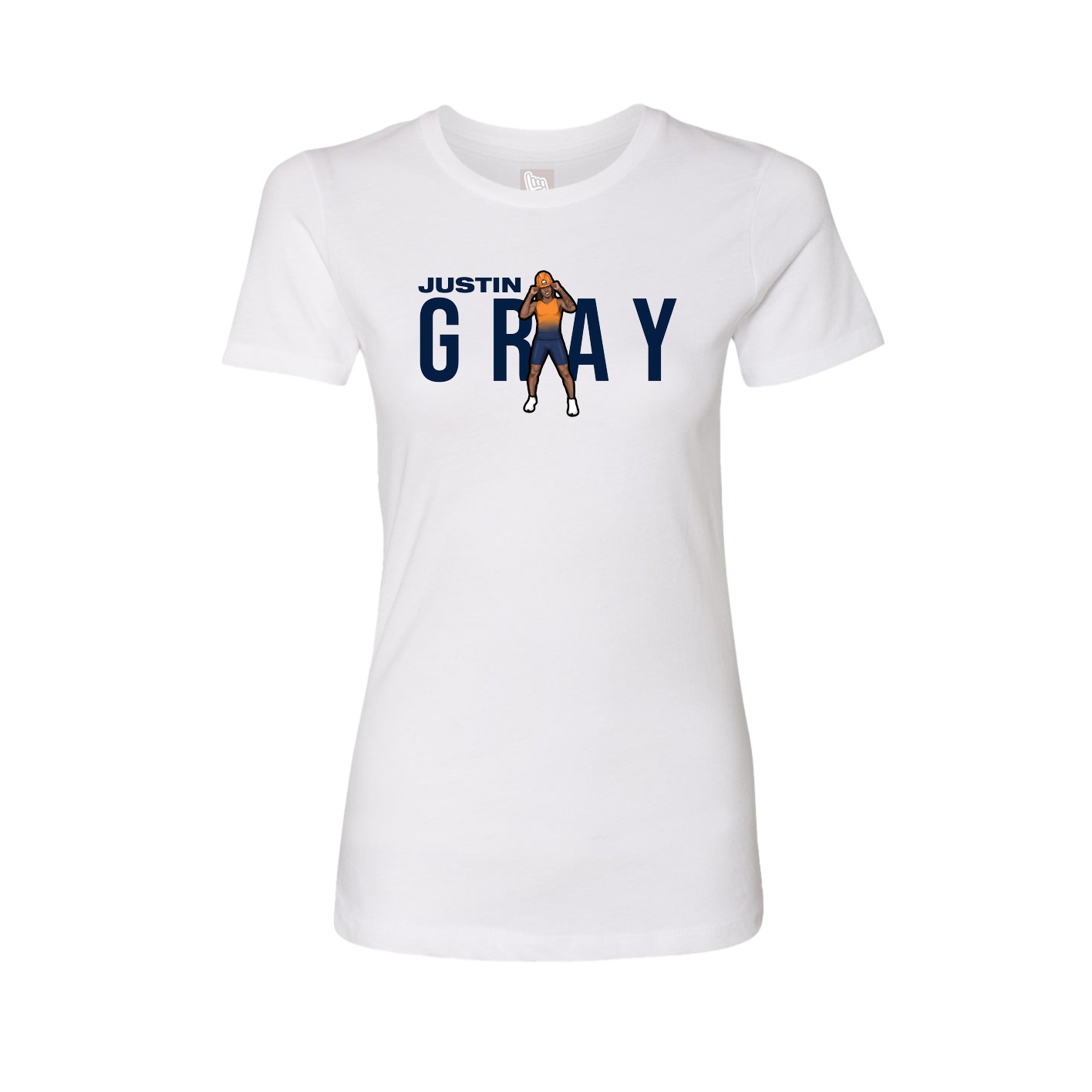 Fitted Women's Tee — Player Name in White
