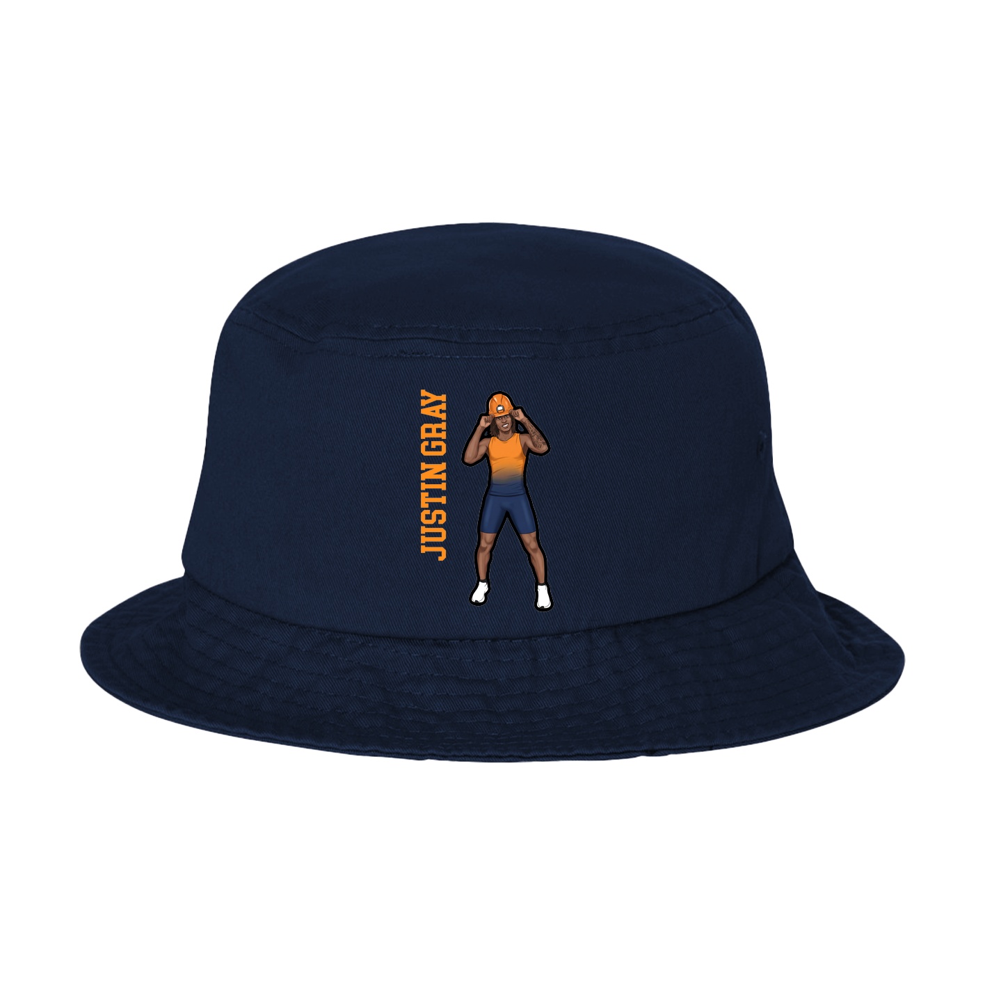 Bucket Cap — Name Vertical in Navy