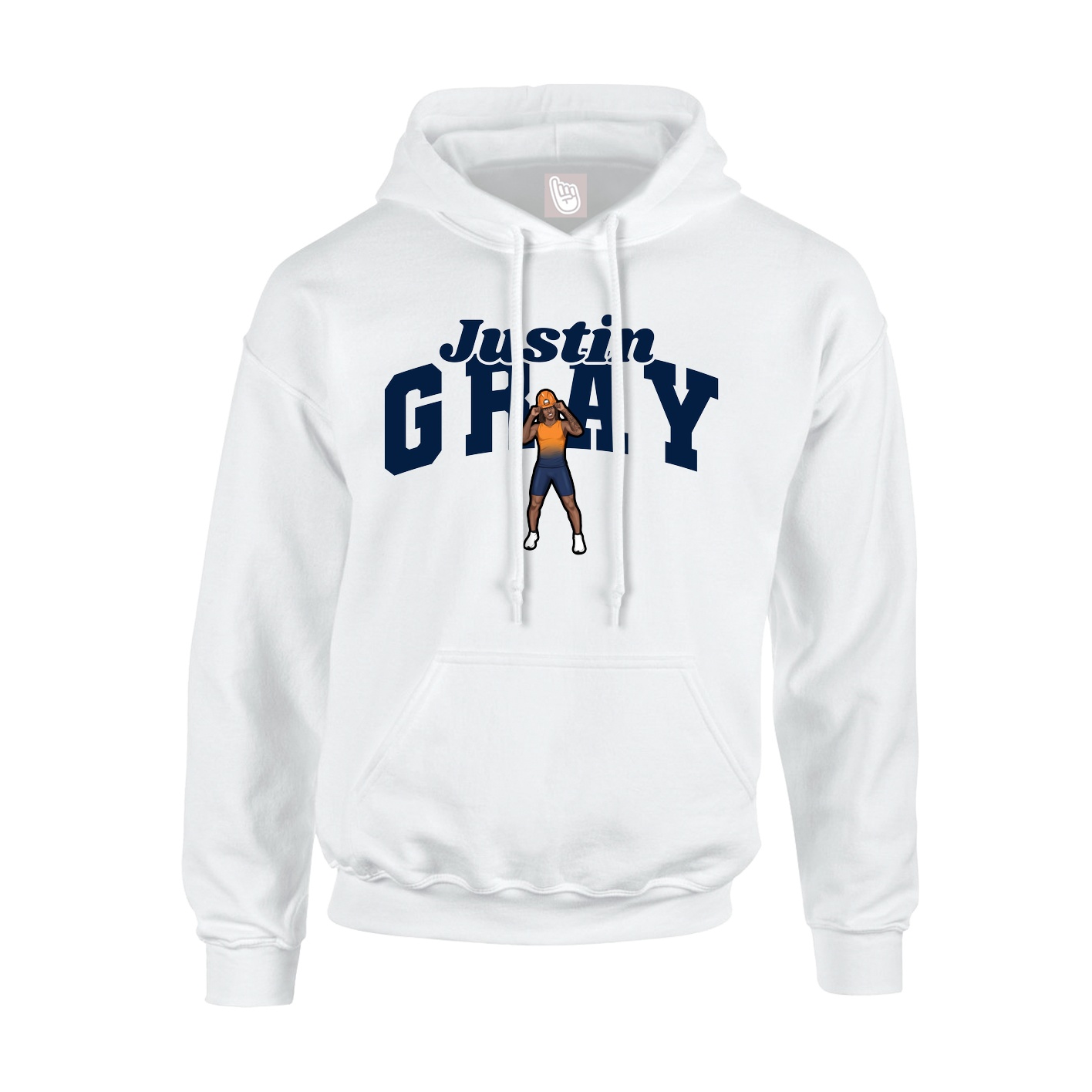 Youth Hoodie — Signature Arch in White