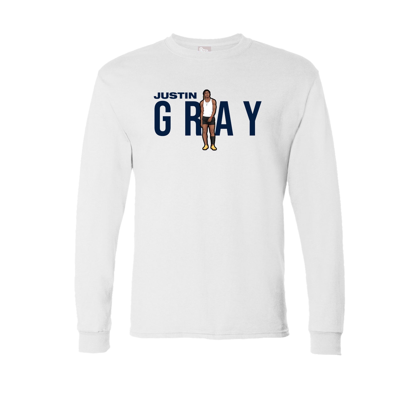 Long Sleeve Tee — Player Name in White
