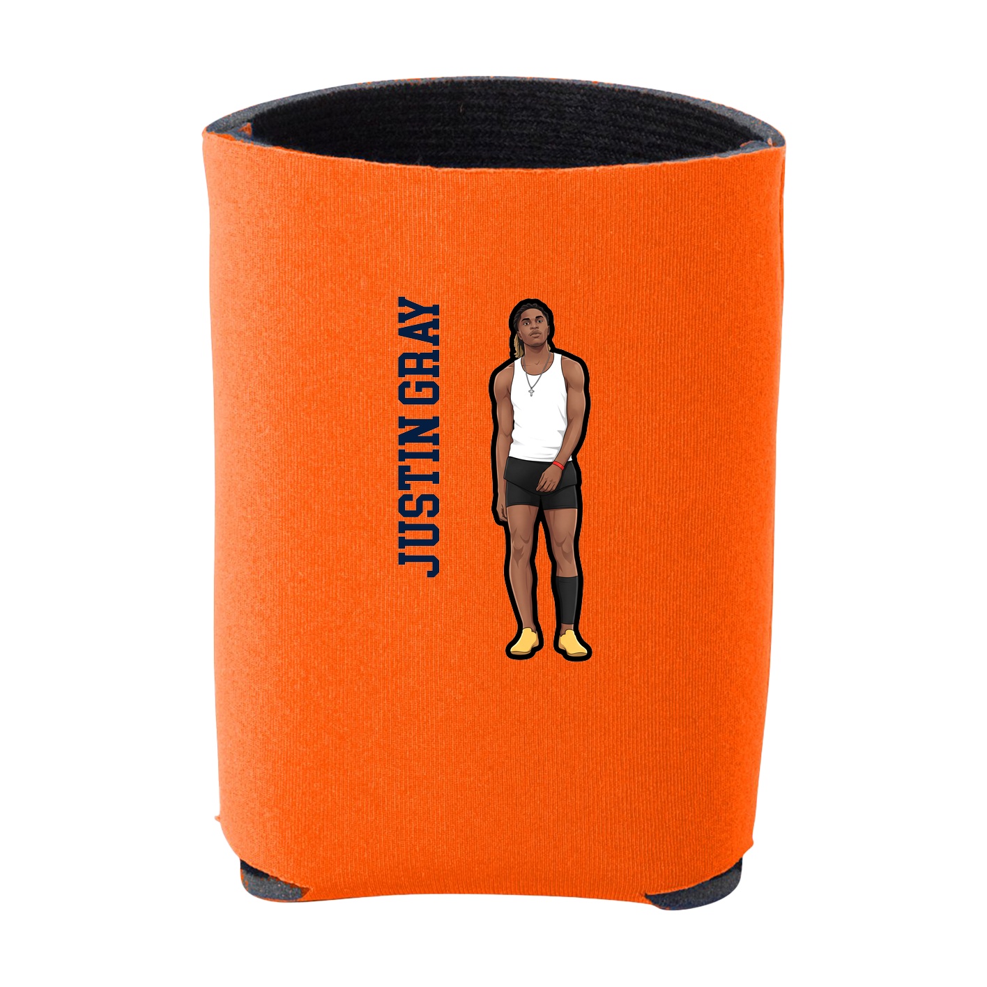 Can Holder — Name Vertical in Orange