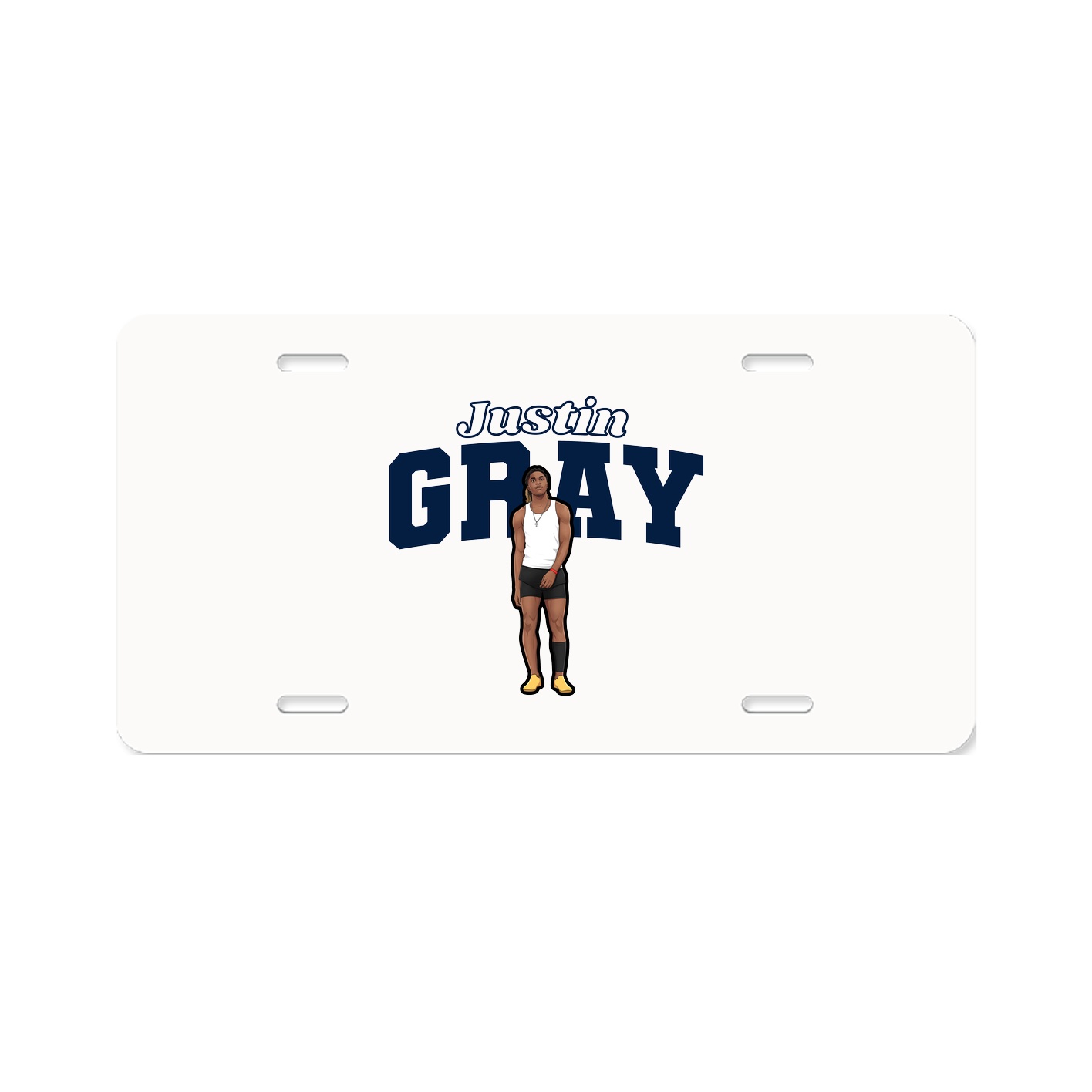 License Plate — Name Arch in Classic