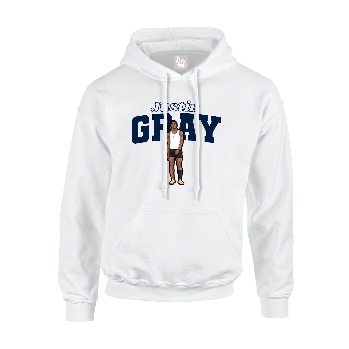Hoodie — Name Arch in White
