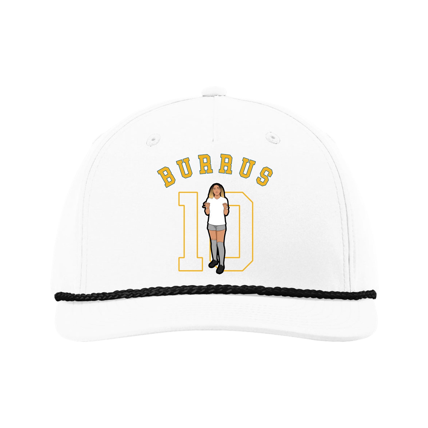 Five-Panel Classic Rope Cap — Shirsey Arch in White