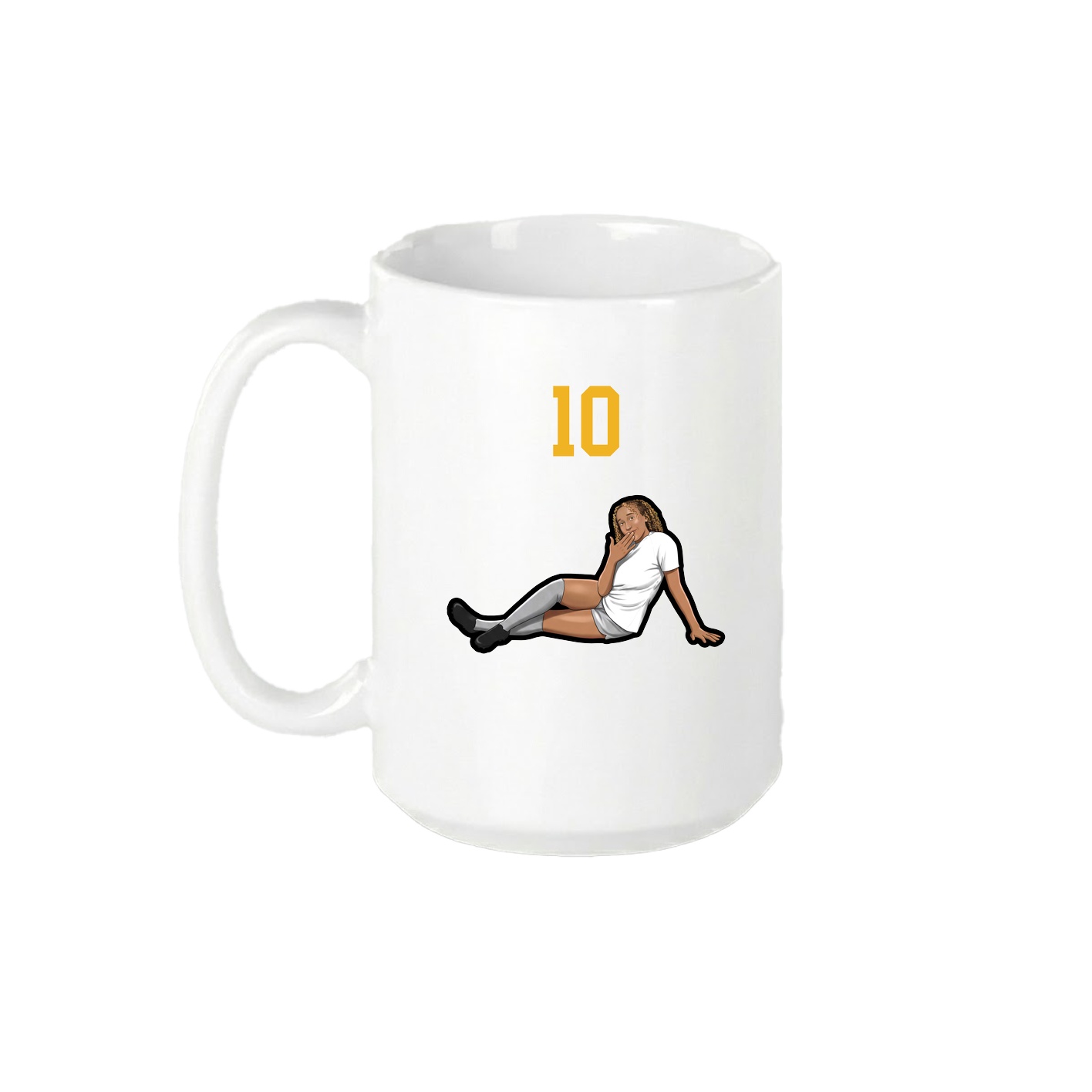15oz Coffee Mug — Number Top in White