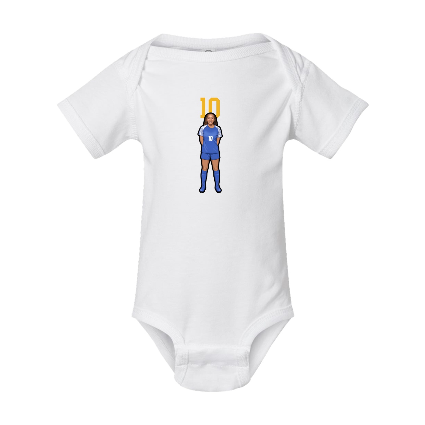 Baby Onesie — Number Top in White