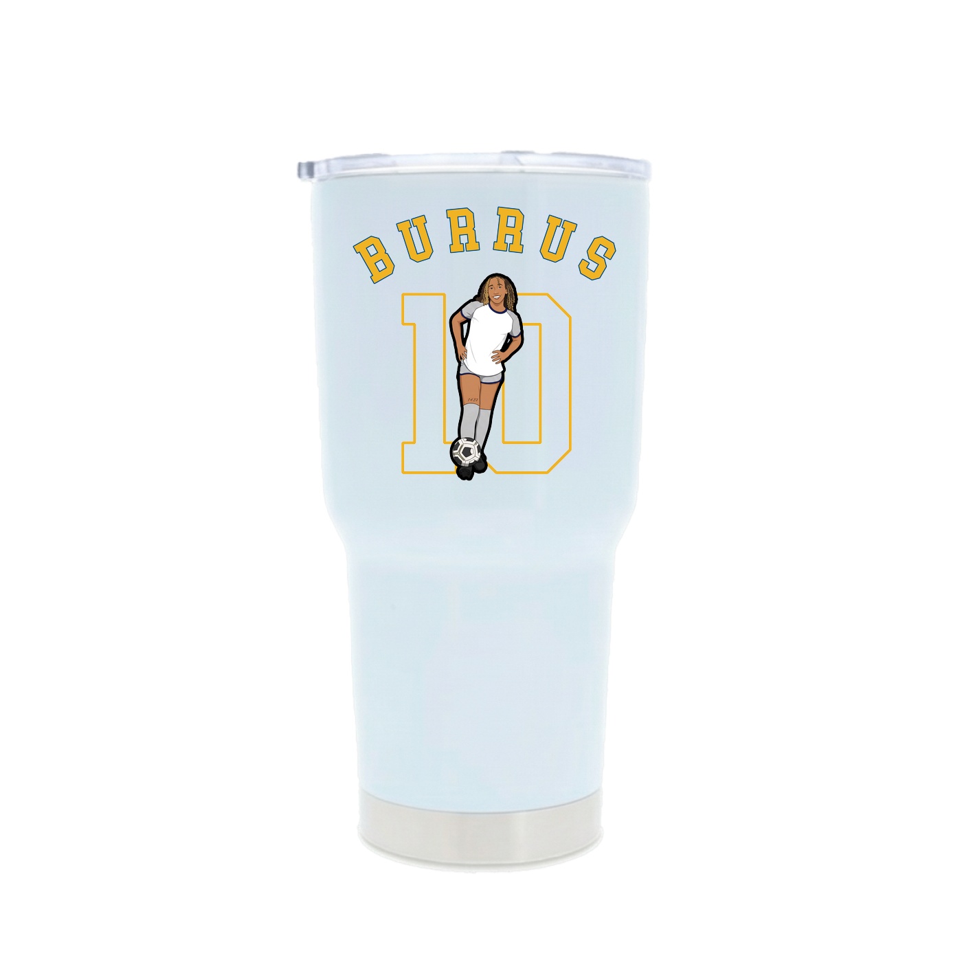 30oz Stainless Steel Tumbler — Shirsey Arch in White
