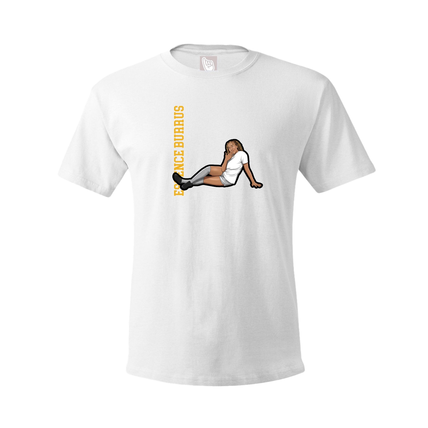 Youth Tee — Name Vertical in White