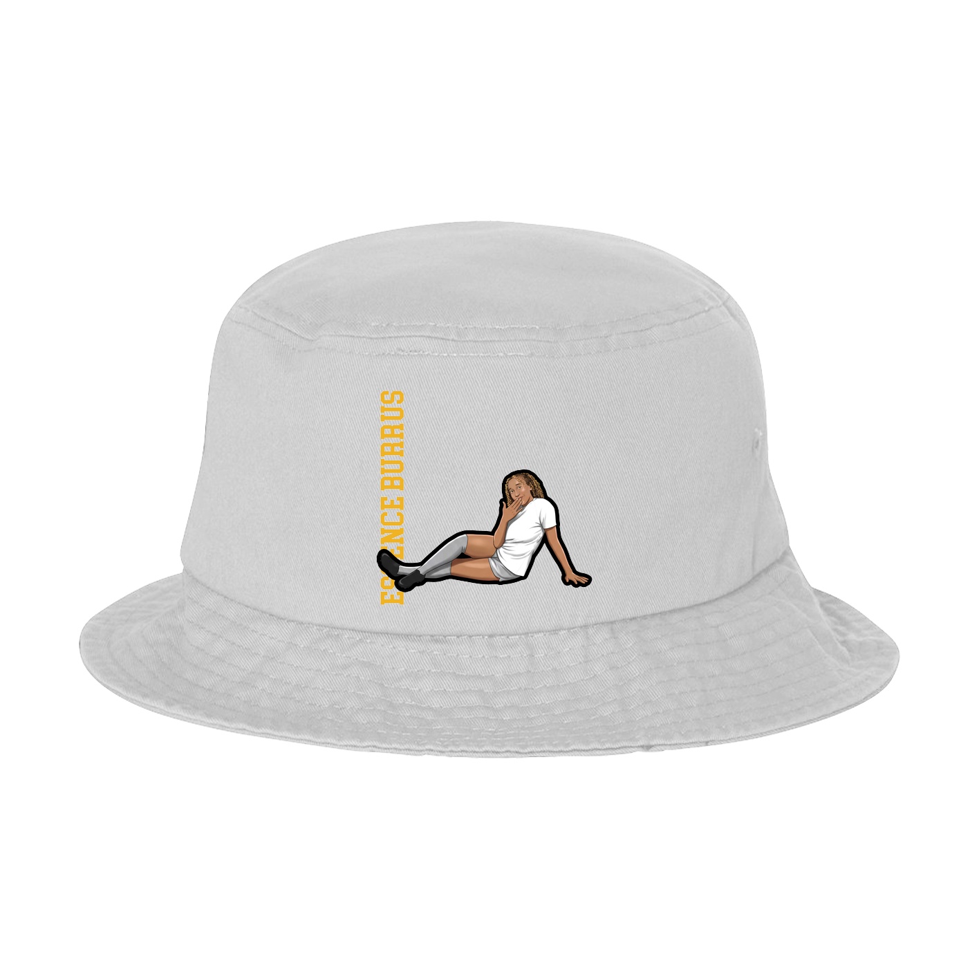 Bucket Cap — Name Vertical in White
