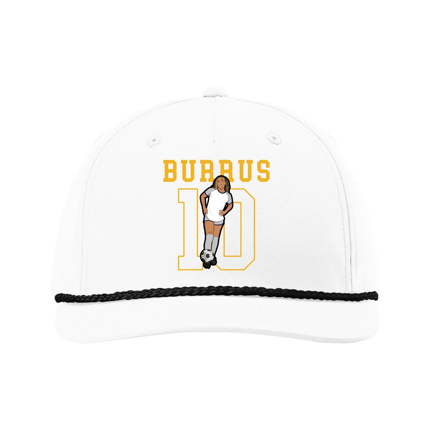 Five-Panel Classic Rope Cap — Shirsey in White