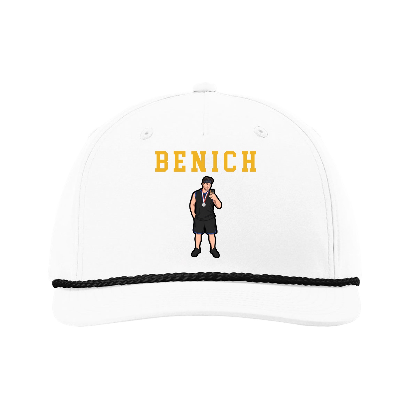 Five-Panel Classic Rope Cap — Shirsey in White