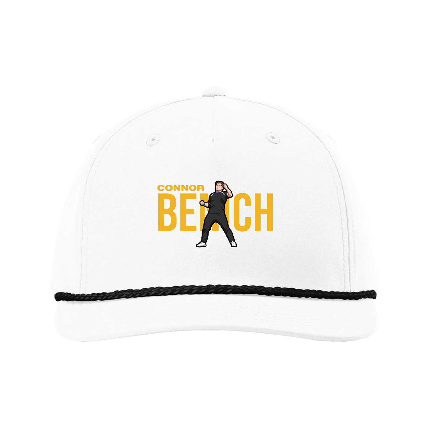 Five-Panel Classic Rope Cap — Player Name in White