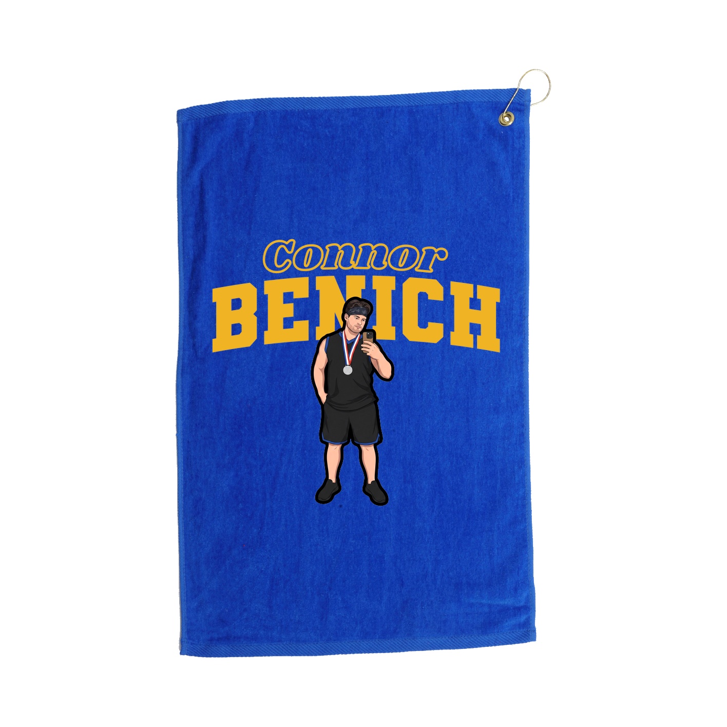 Golf Towel — Name Arch in Royal