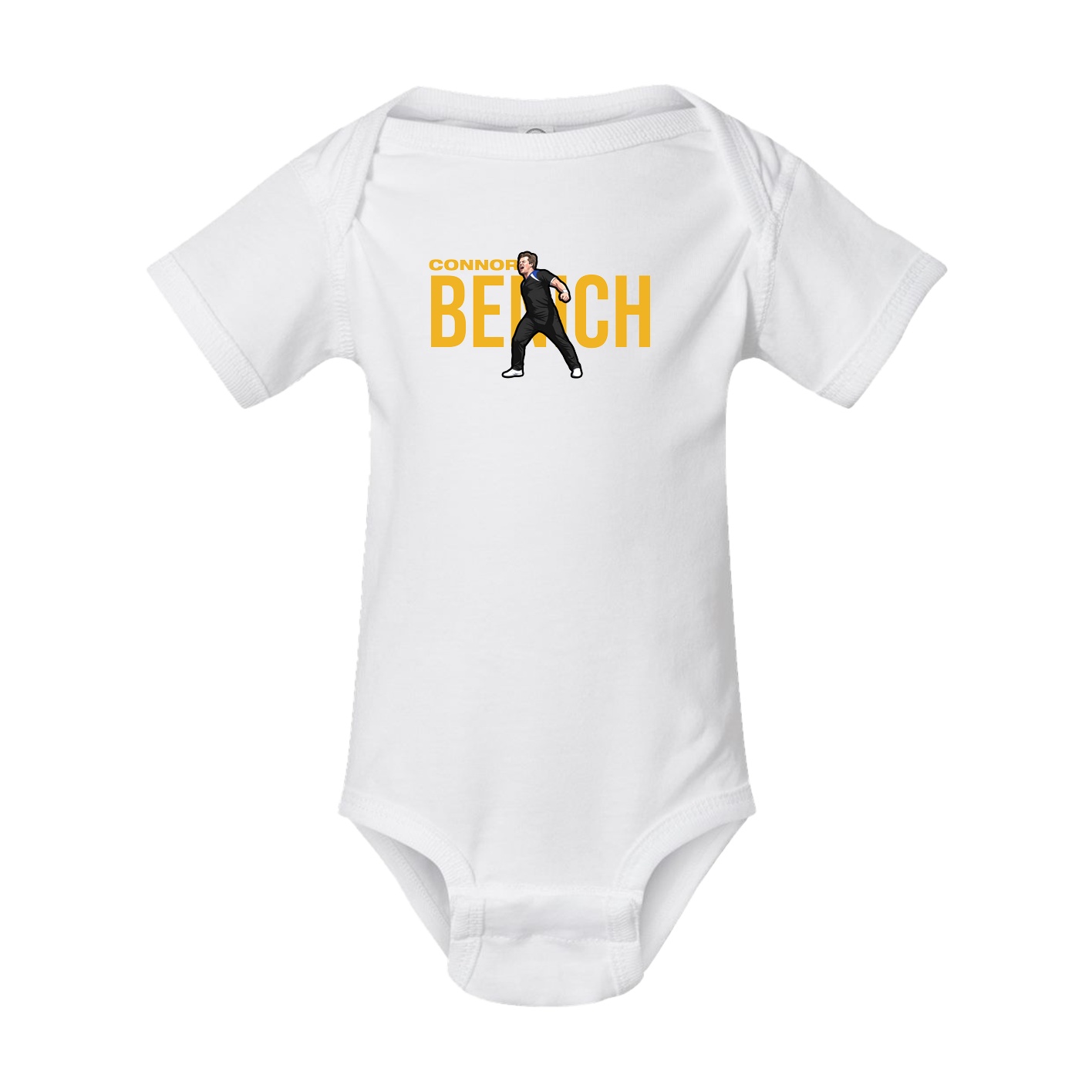 Baby Onesie — Player Name in White