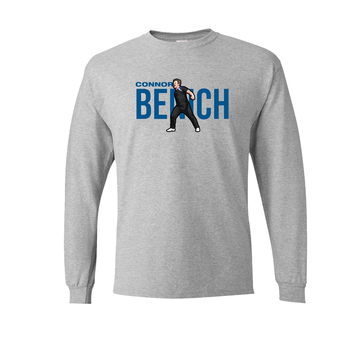 Long Sleeve Tee — Player Name in Grey