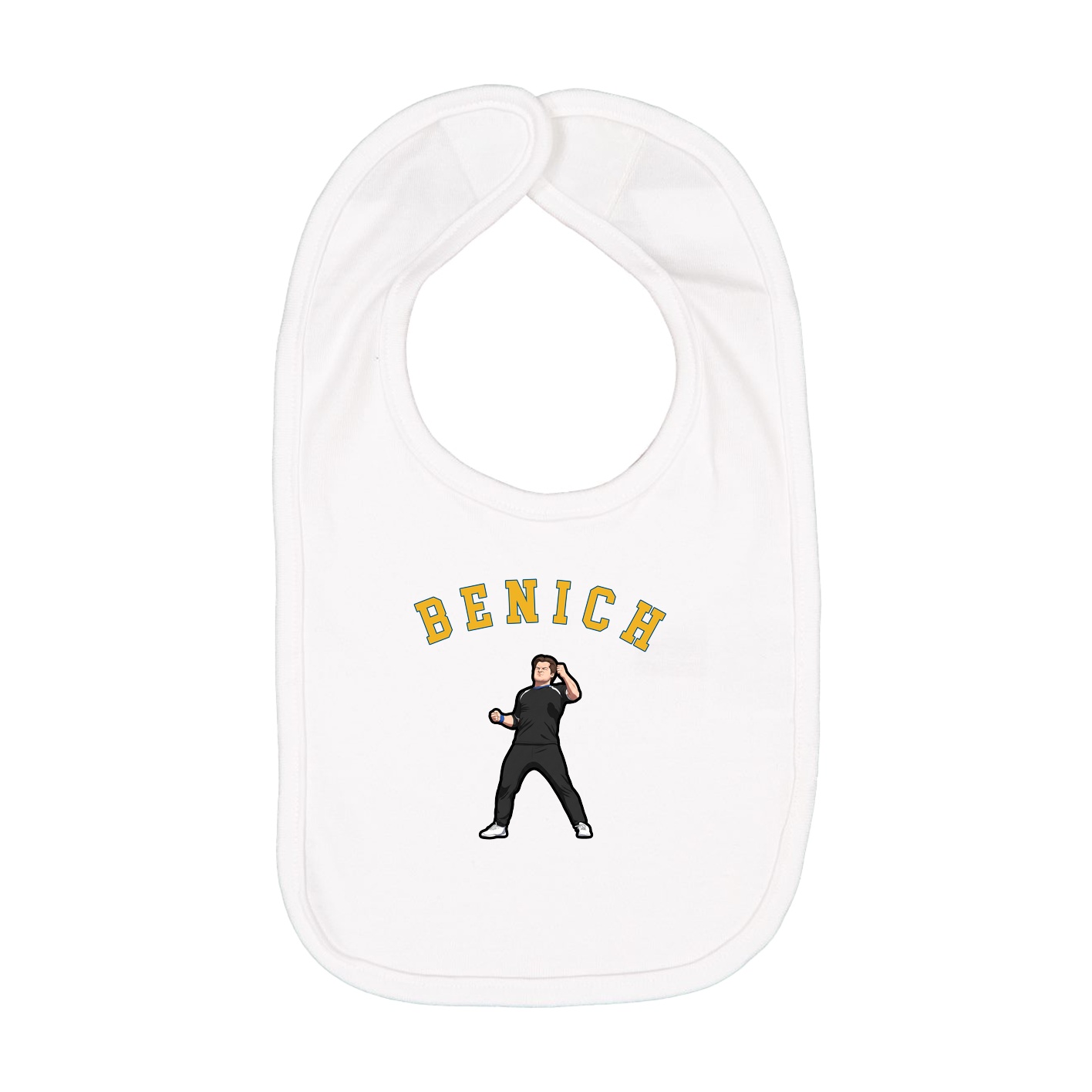 Infant Bib — Shirsey Arch in White