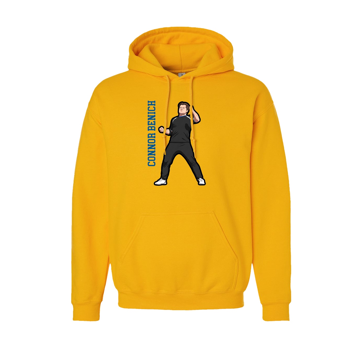 Hoodie — Name Vertical in Gold
