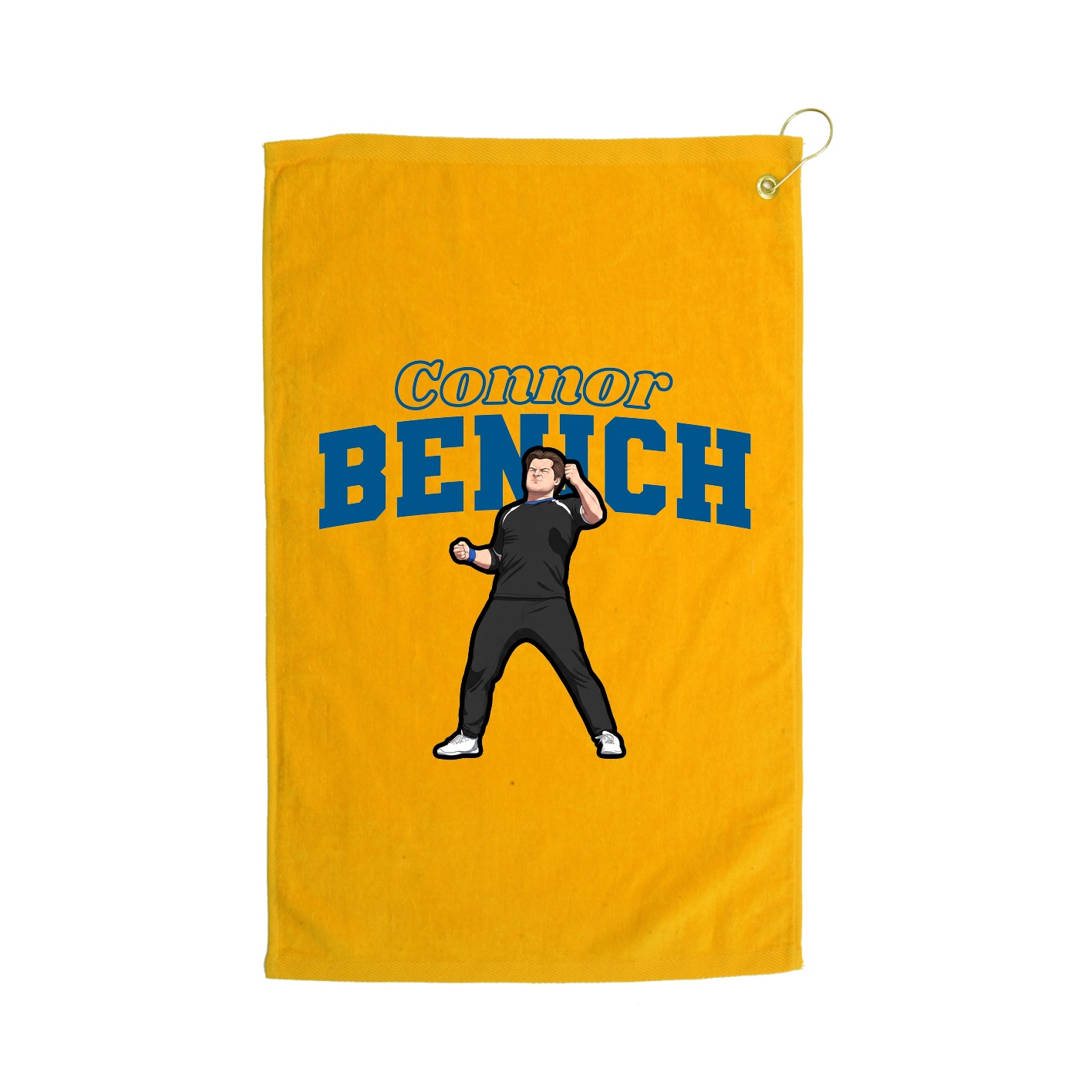 Golf Towel — Name Arch in Gold