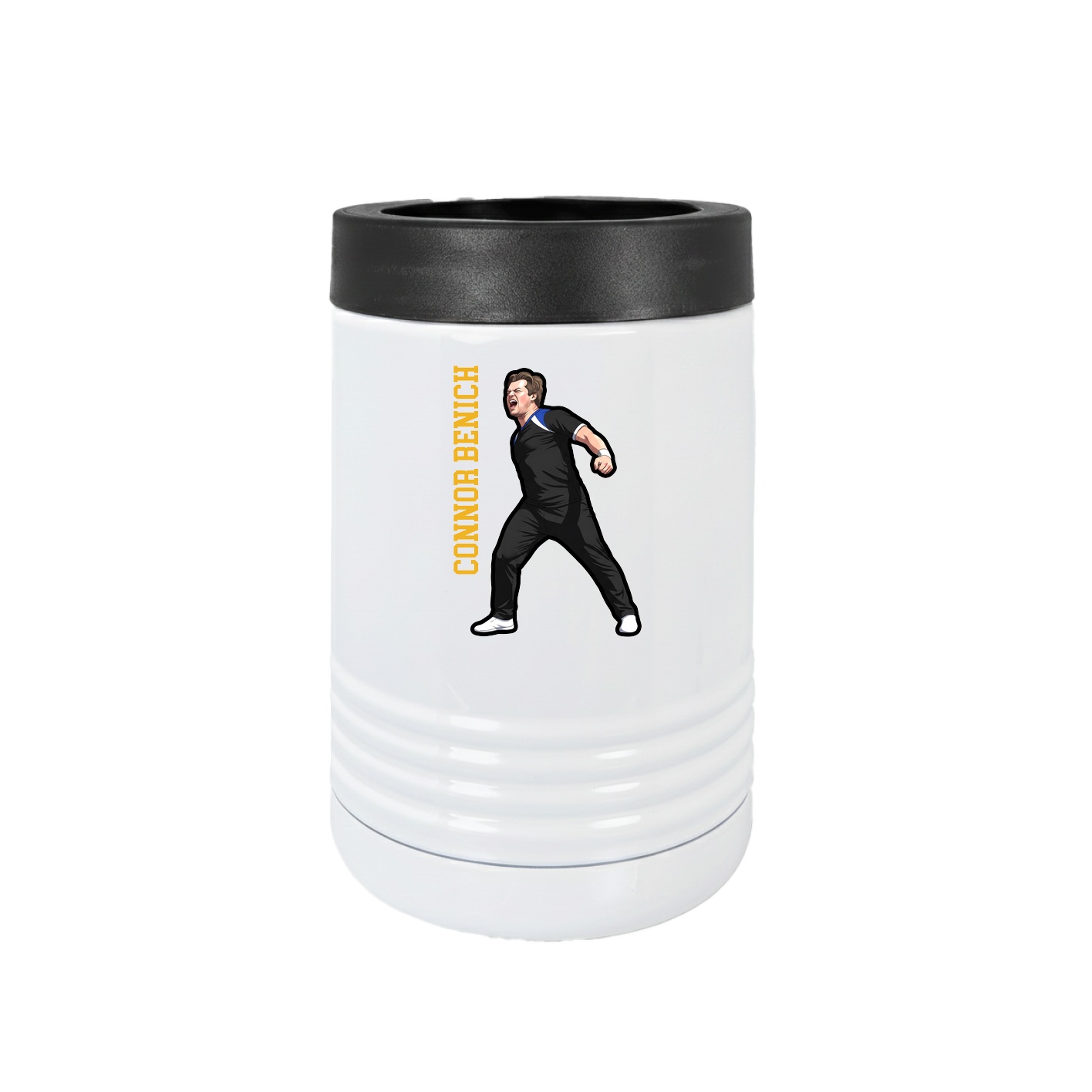 Beverage Holder — Name Vertical in White