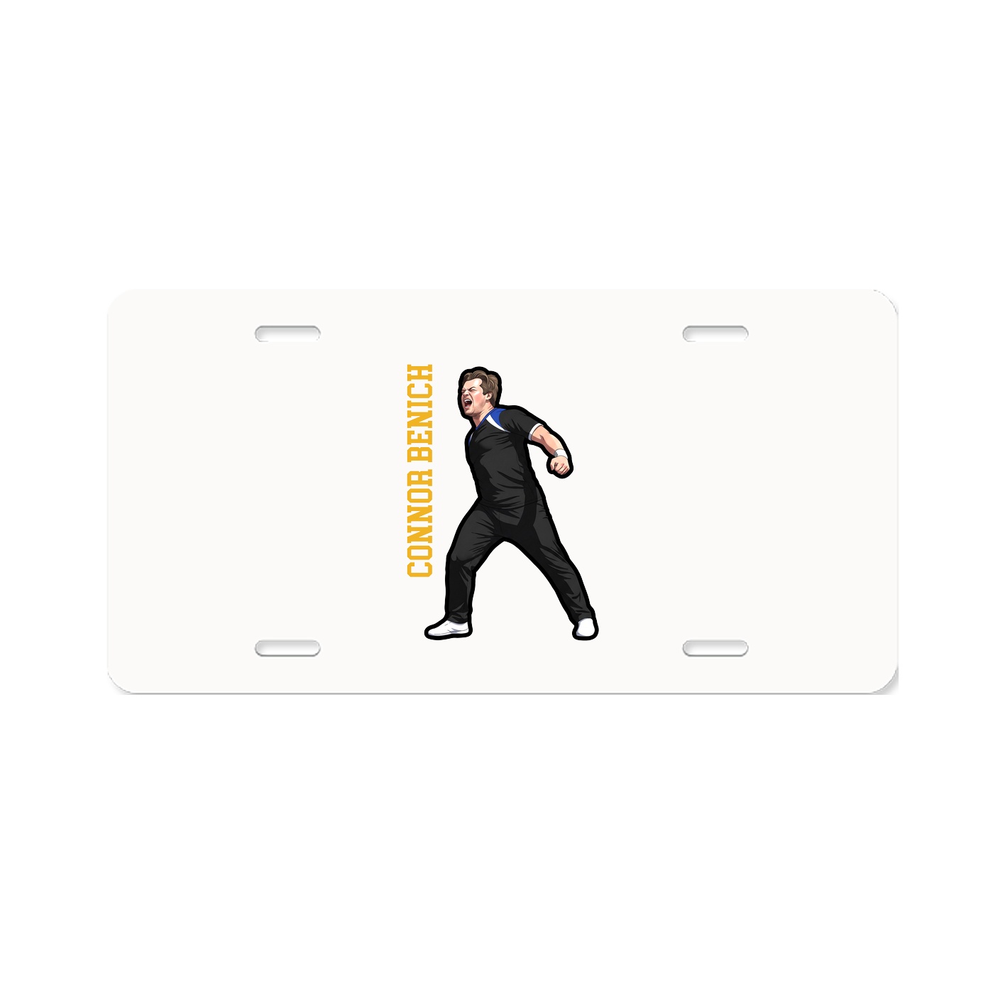 License Plate — Name Vertical in Classic