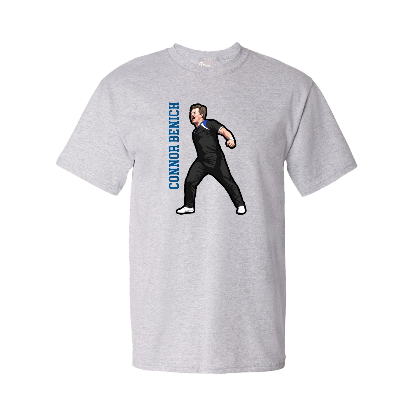 Tee — Name Vertical in Grey
