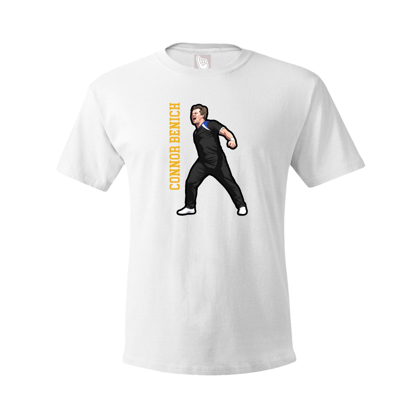 Tee — Name Vertical in White