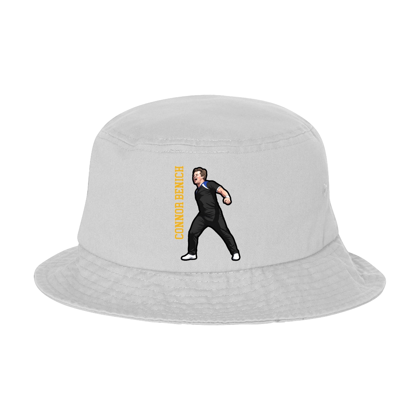 Bucket Cap — Name Vertical in White