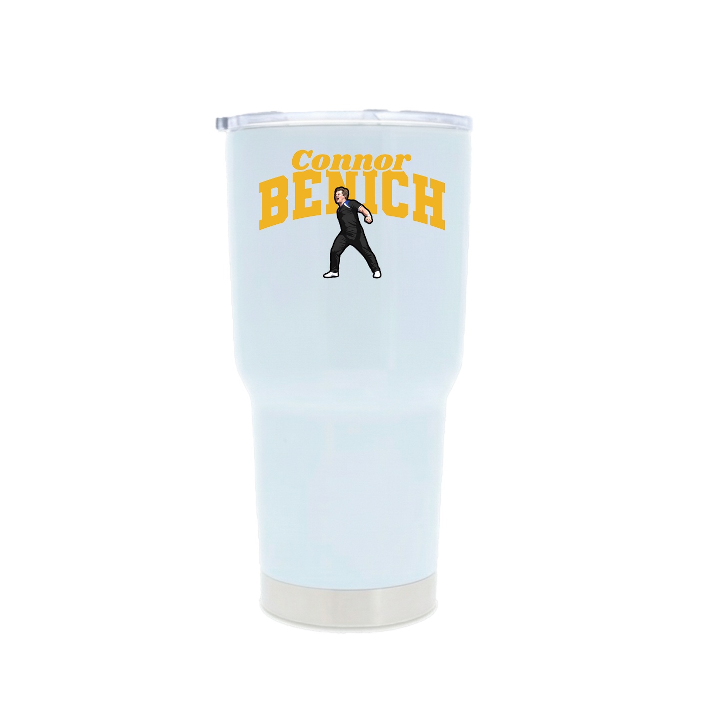 30oz Stainless Steel Tumbler — Signature Arch in White