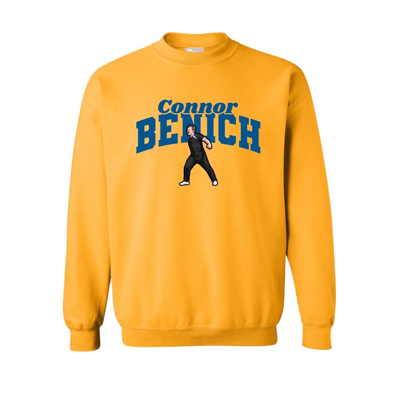 Fleece Crew — Signature Arch in Gold