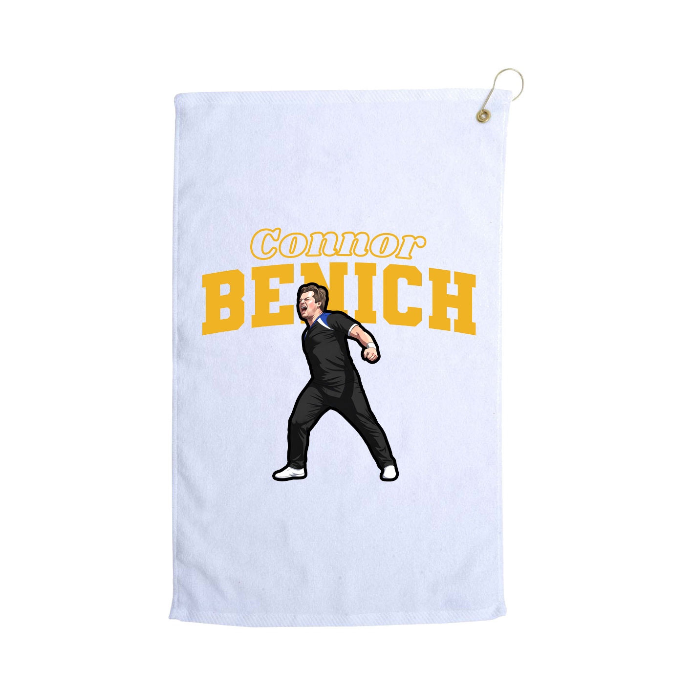 Golf Towel — Name Arch in White