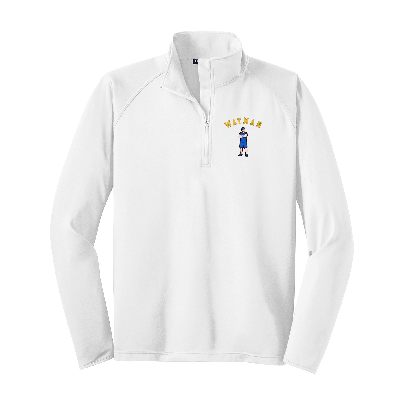 Q-Zip Pullover — Shirsey Arch in White