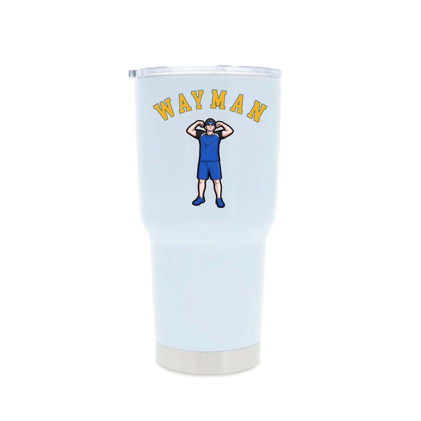 30oz Stainless Steel Tumbler — Shirsey Arch in White