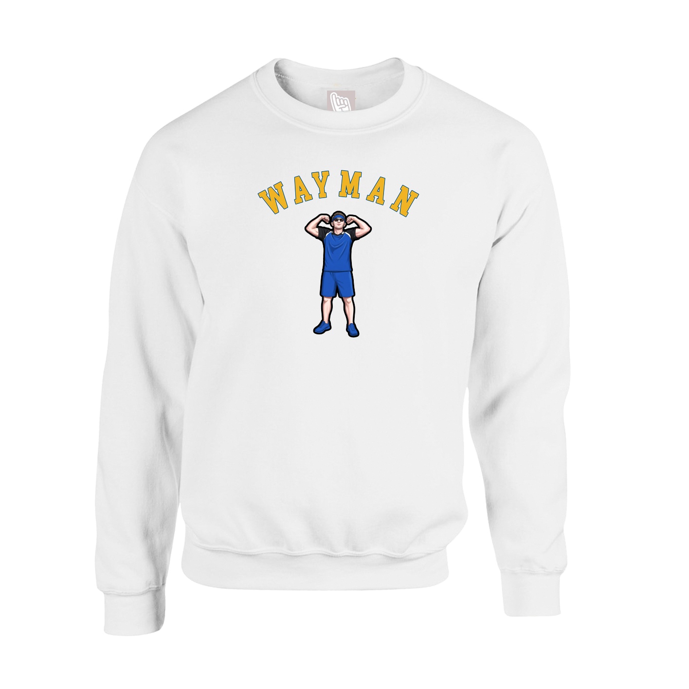Fleece Crew — Shirsey Arch in White