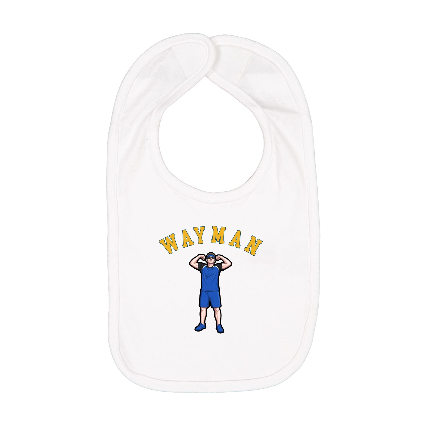 Infant Bib — Shirsey Arch in White