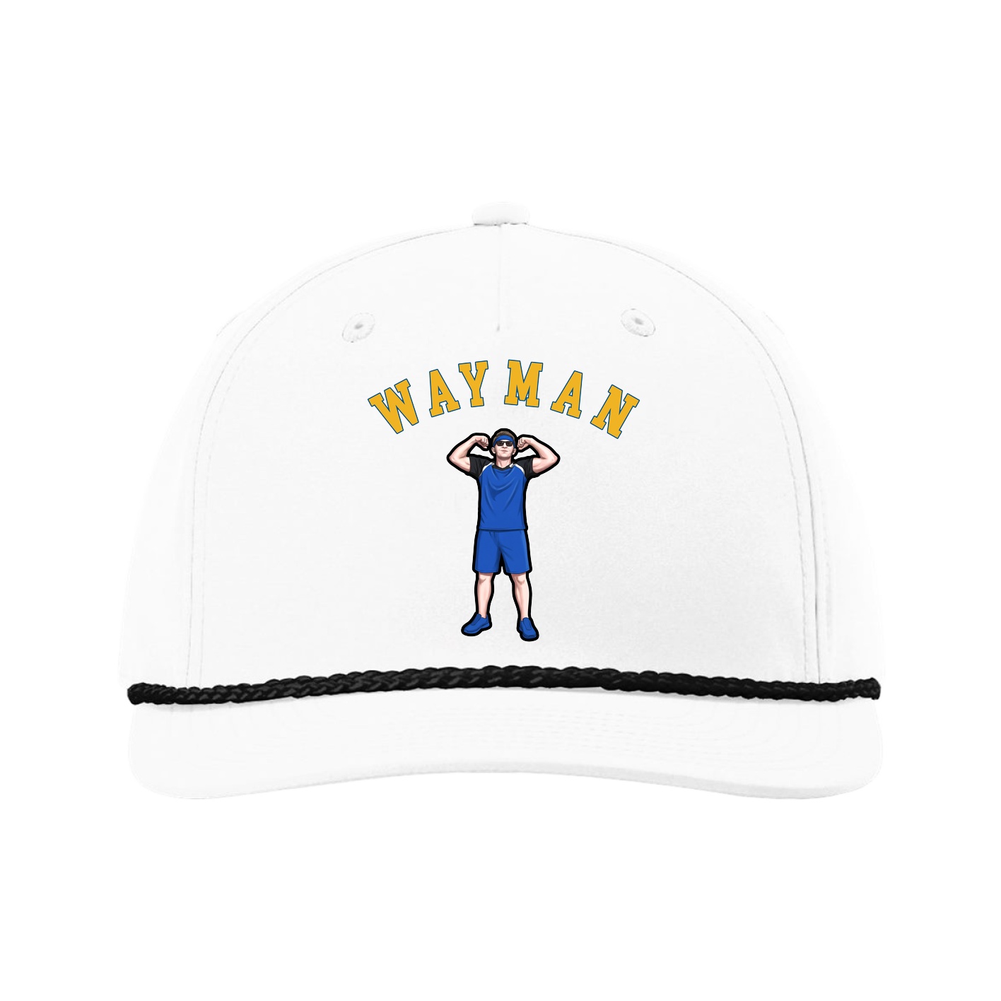 Five-Panel Classic Rope Cap — Shirsey Arch in White