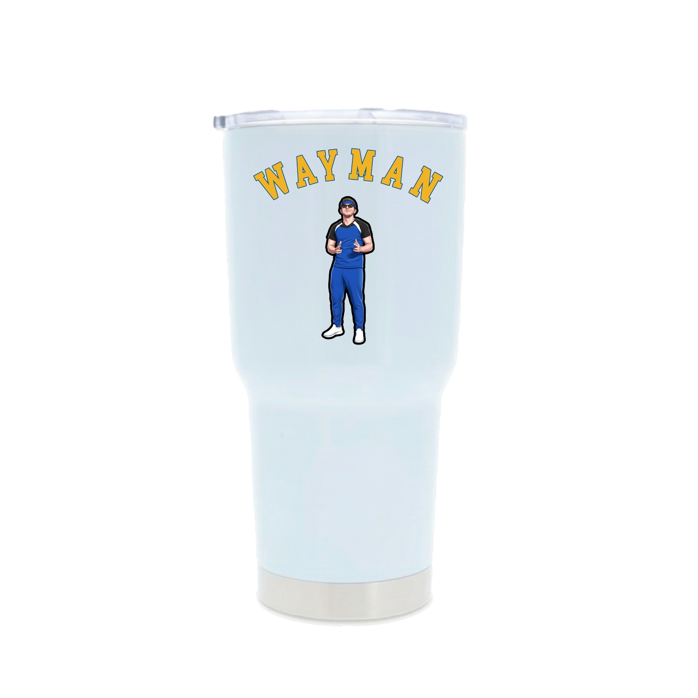 30oz Stainless Steel Tumbler — Shirsey Arch in White
