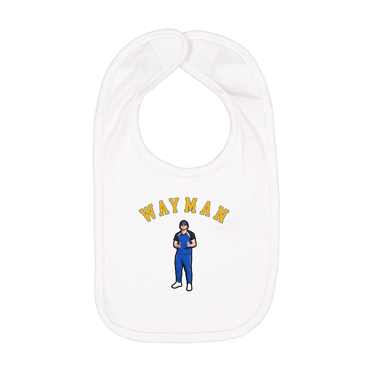 Infant Bib — Shirsey Arch in White