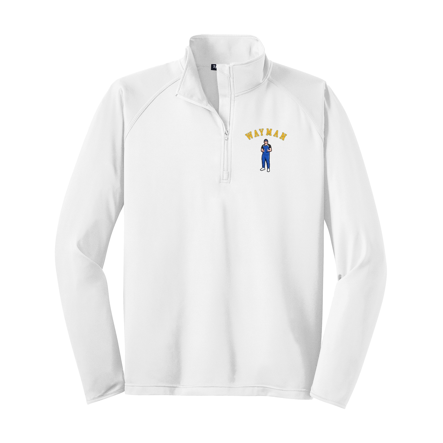 Q-Zip Pullover — Shirsey Arch in White