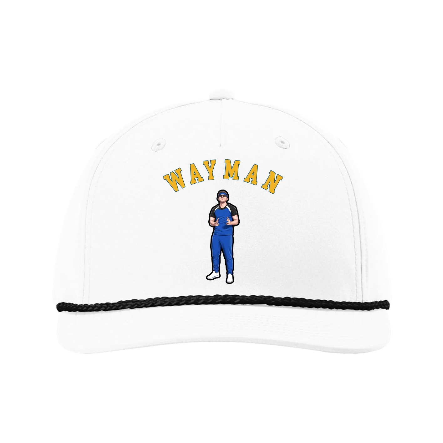 Five-Panel Classic Rope Cap — Shirsey Arch in White