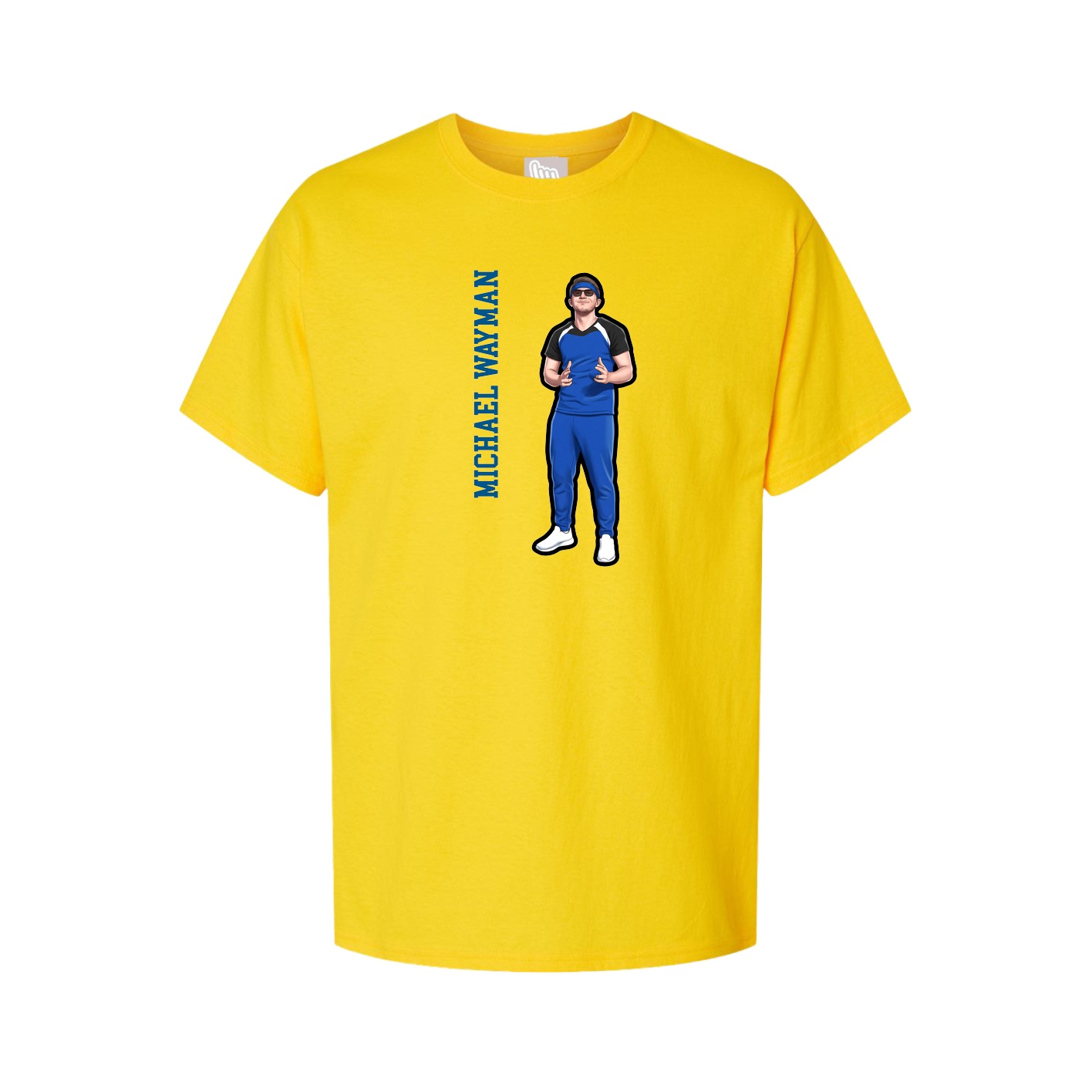 Youth Tee — Name Vertical in Gold