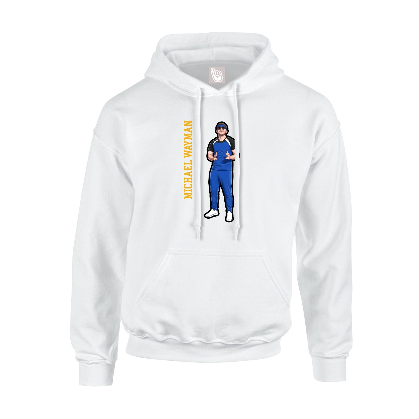 Hoodie — Name Vertical in White