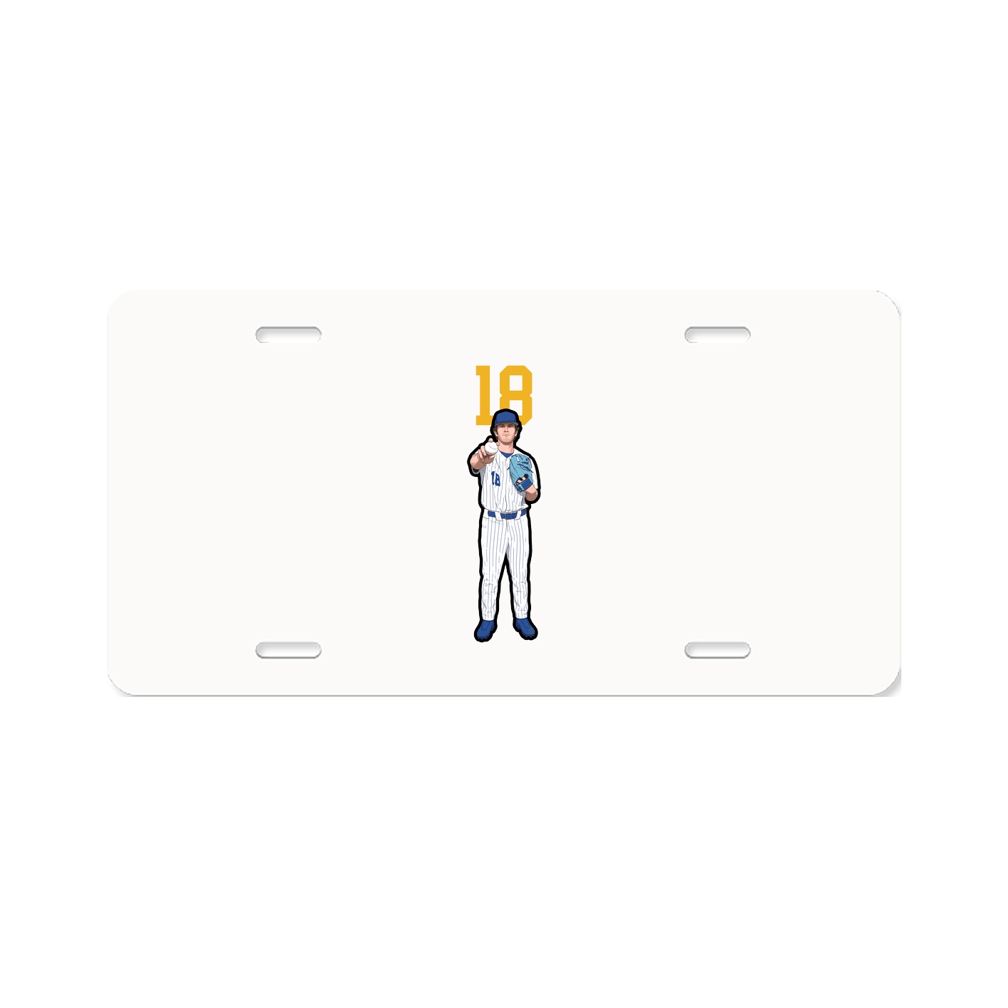 License Plate — Number Top in Classic