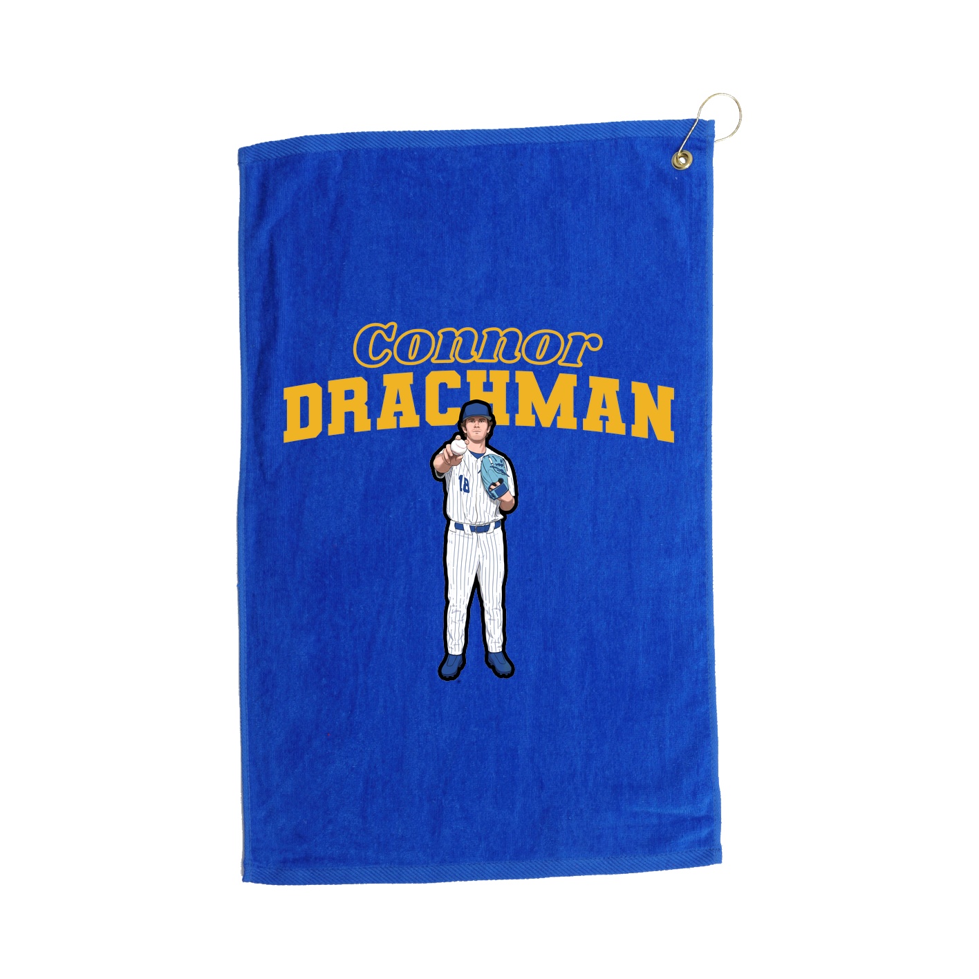 Golf Towel — Name Arch in Royal