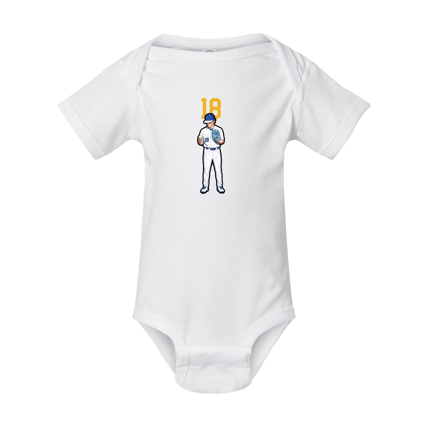 Baby Onesie — Number Top in White