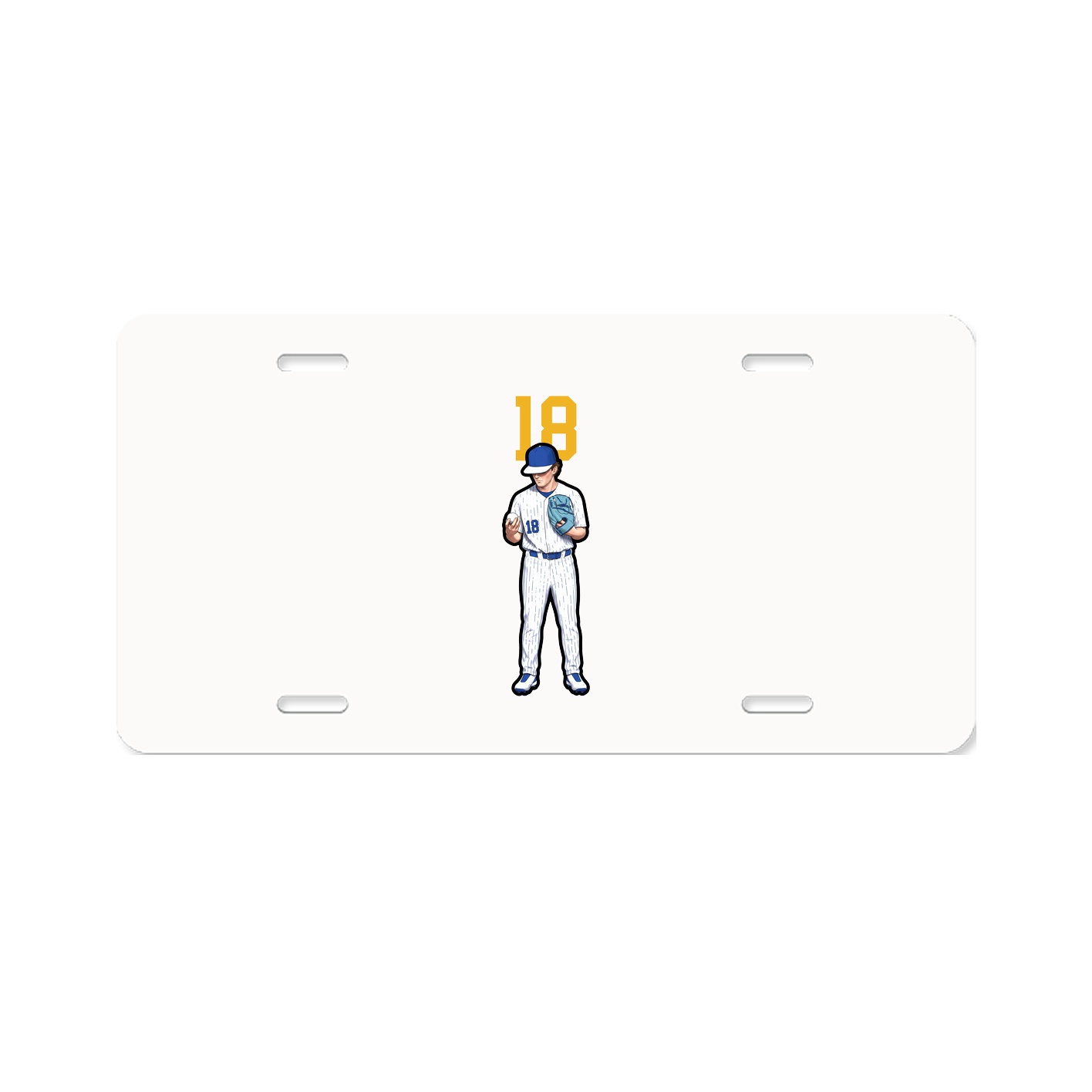 License Plate — Number Top in Classic