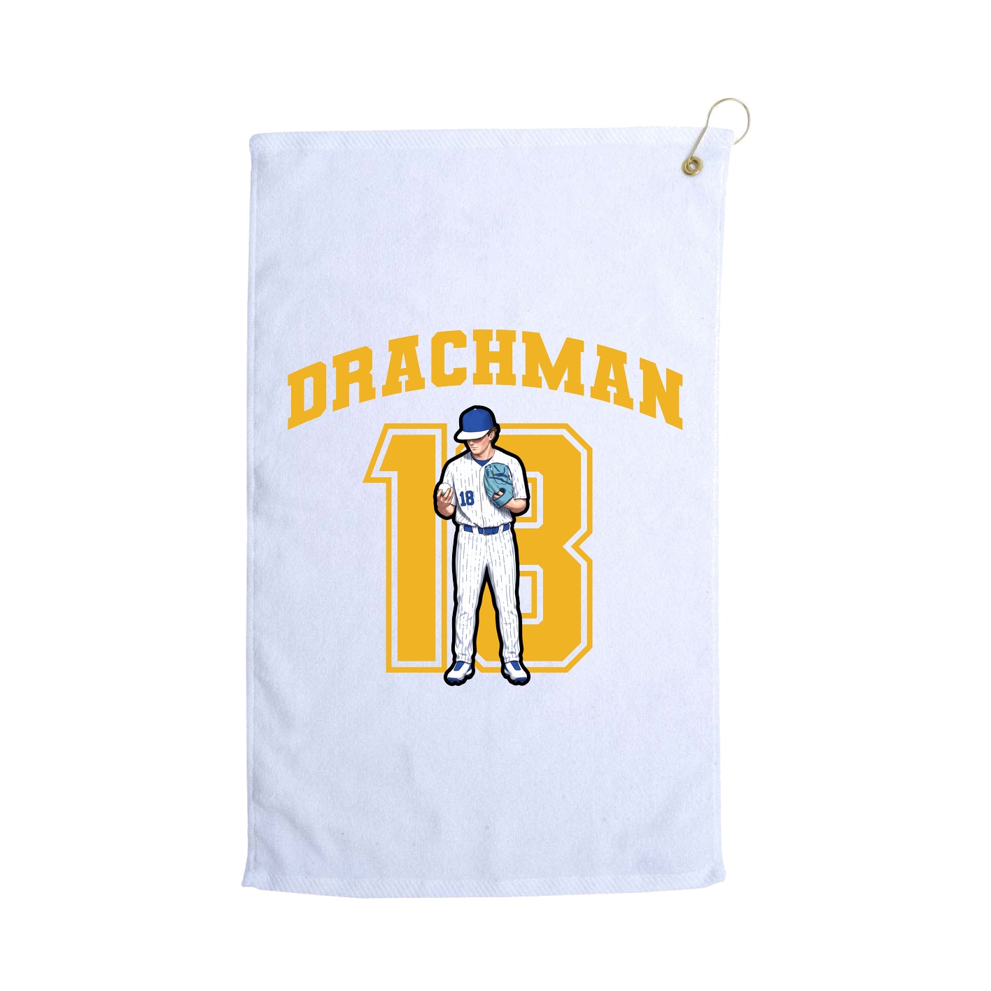 Golf Towel — Number in White
