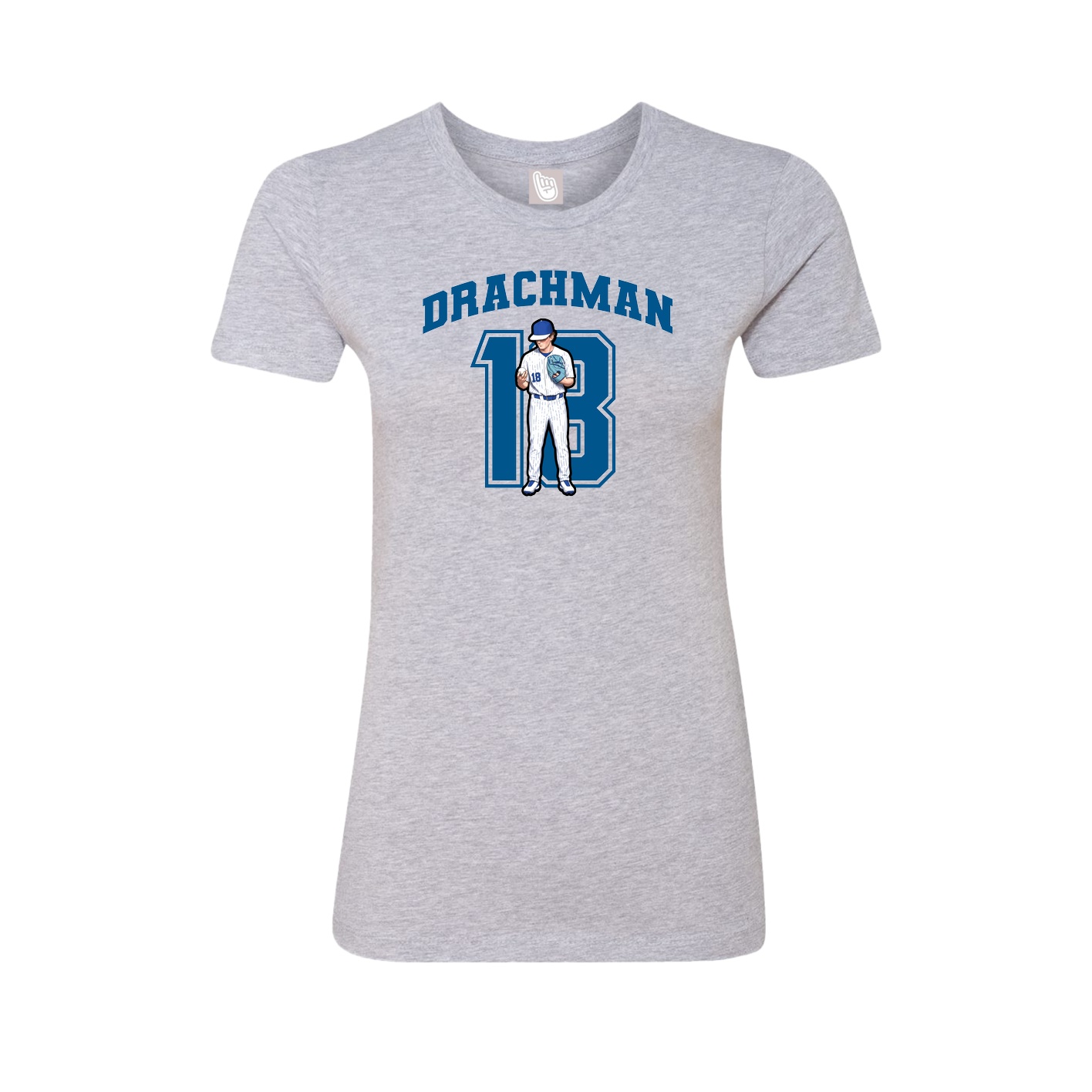 Fitted Women's Tee — Number in Grey